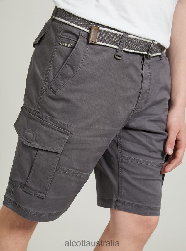 Cotton Cargo Bermuda With Canvas Belt Men 2TH4421190 KY2 KAKY MEDIUM Alcott Clothing