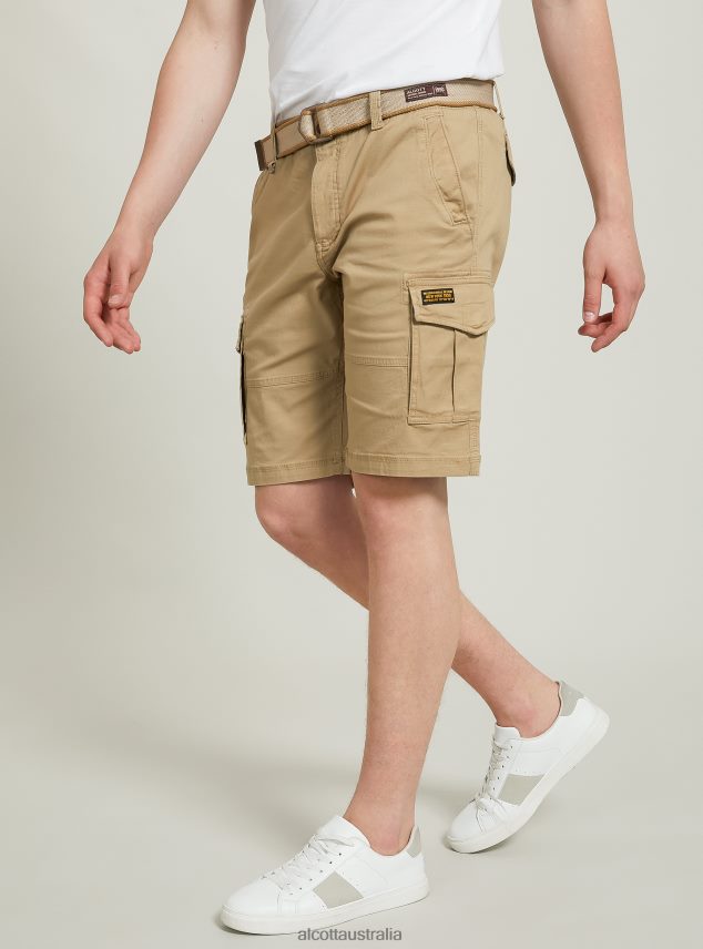 Cotton Cargo Bermuda With Canvas Belt Men 2TH442956 KY2 KAKY MEDIUM Alcott Clothing