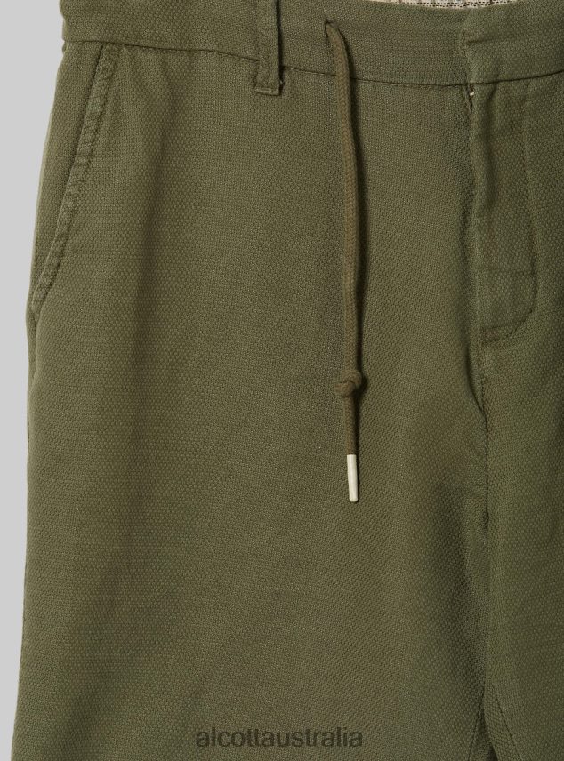 Linen-Blend Bermuda Shorts With Drawstring Waist Men 2TH4421094 BG2 BEIGE MEDIUM Alcott Clothing