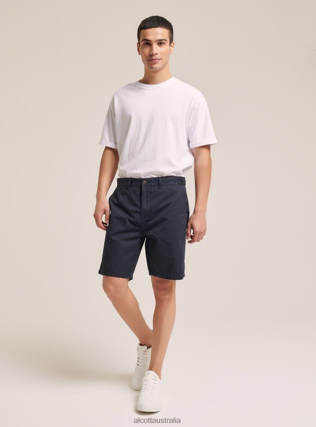 Plain Fit Twill Bermuda Shorts Men 2TH4421068 NA1 NAVY DARK Alcott Clothing