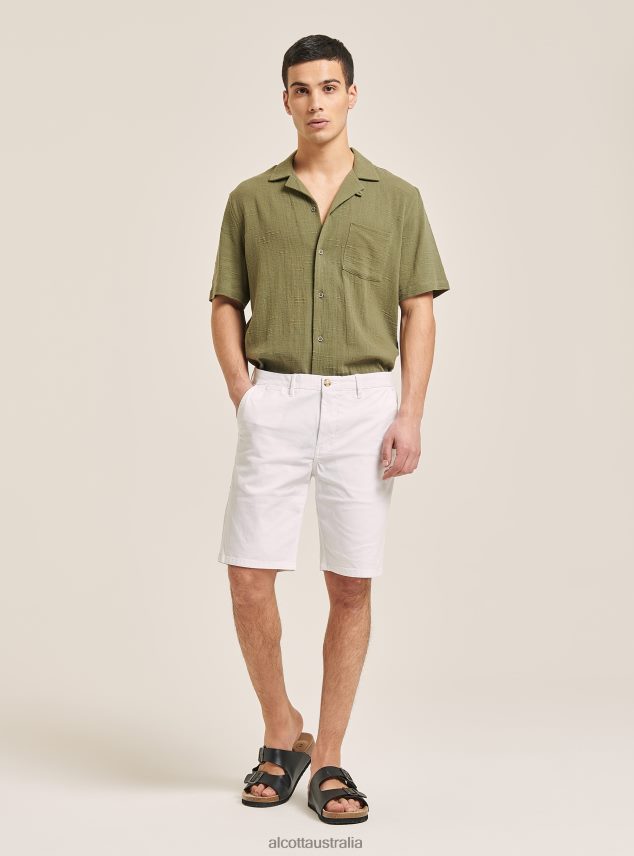 Plain Twill Bermuda Shorts Men 2TH4421064 BLUE NAVY Alcott Clothing