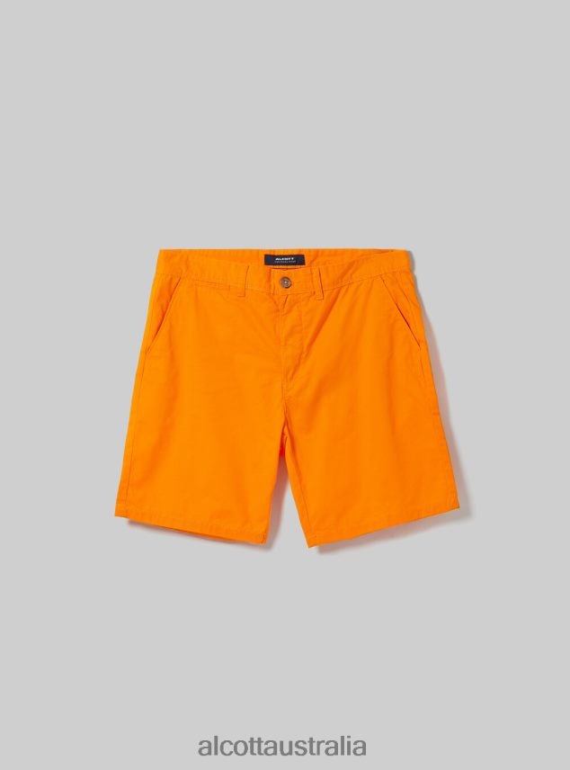 Plain Twill Bermuda Shorts Men 2TH442764 BLACK Alcott Clothing