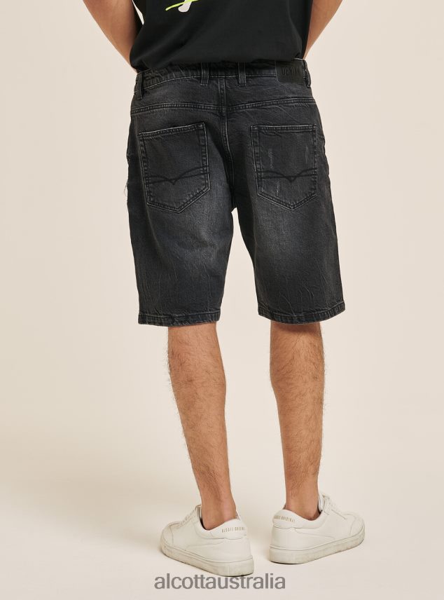 Regular Fit Denim Bermuda Shorts Men 2TH4421075 BLACK Alcott Clothing