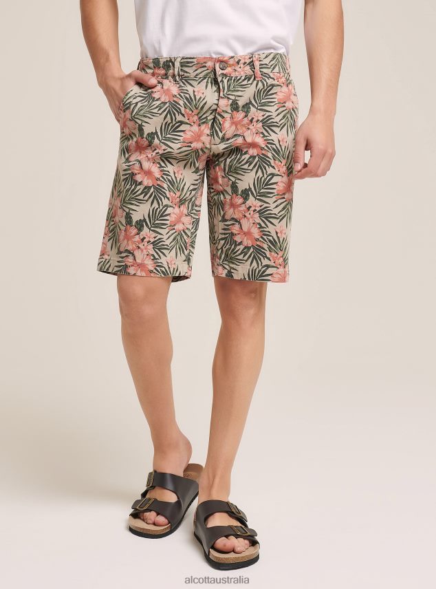 Short Floral Trousers Men 2TH442713 BEIGE Alcott Clothing