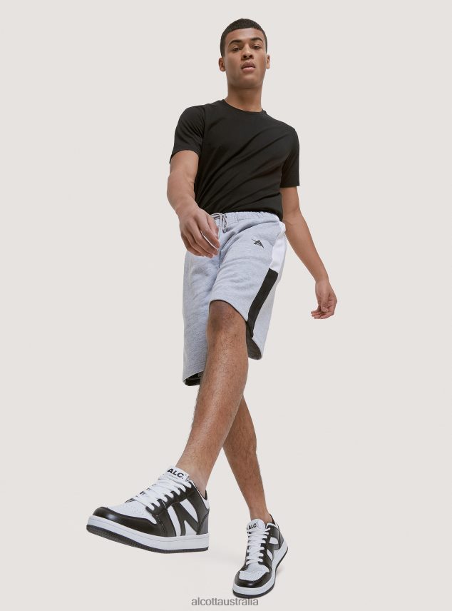 Short Plush Cotton Trousers With Print Men 2TH4421103 BLACK Alcott Clothing