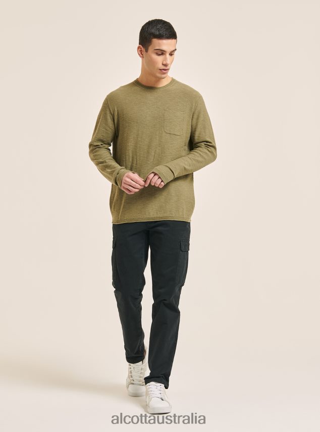 Pullover With Roll Neck And Breast Pocket Men 2TH442850 BK2 PIRATE BLACK Alcott Clothing