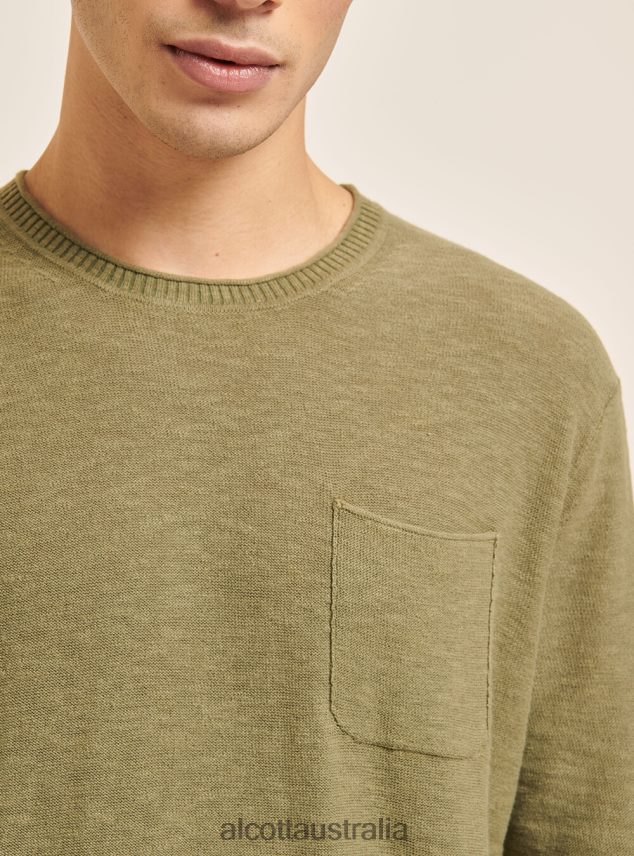 Pullover With Roll Neck And Breast Pocket Men 2TH442850 BK2 PIRATE BLACK Alcott Clothing