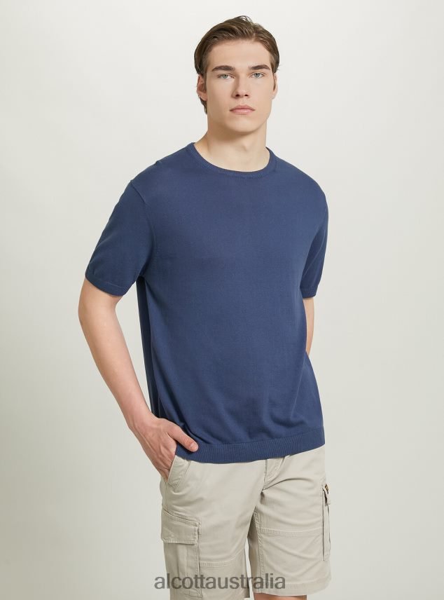 Short-Sleeved Cotton Pullover Men 2TH4421041 BK1 BLACK Alcott Clothing