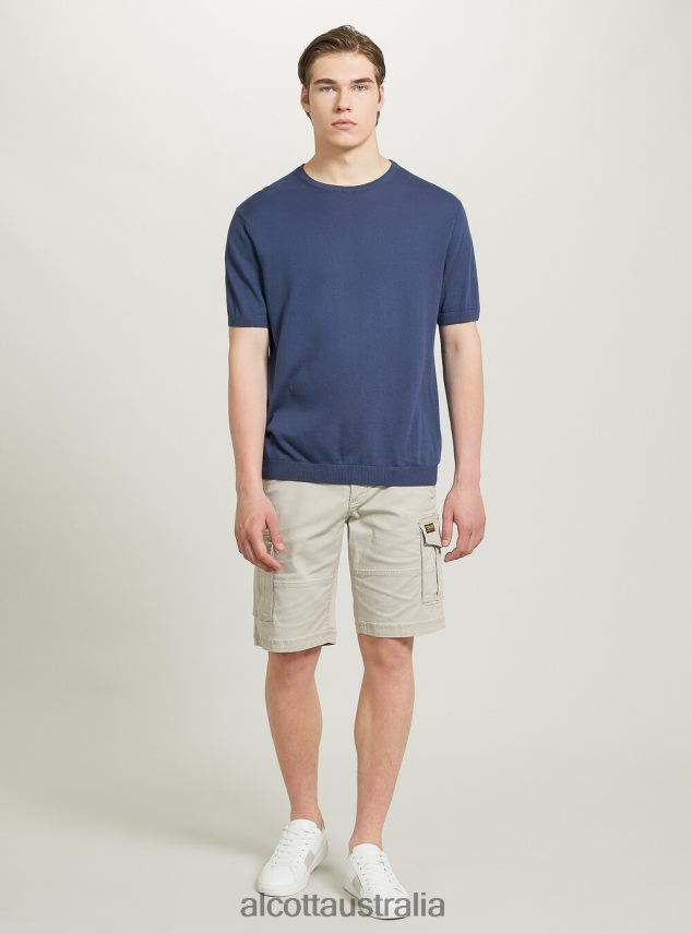 Short-Sleeved Cotton Pullover Men 2TH4421041 BK1 BLACK Alcott Clothing