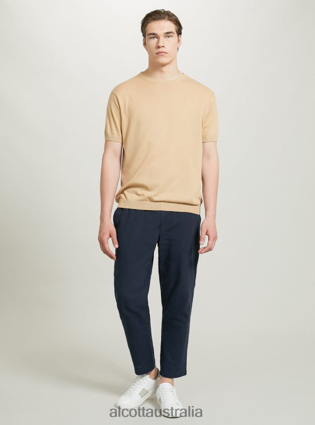 Short-Sleeved Cotton Pullover Men 2TH4421042 BK1 BLACK Alcott Clothing