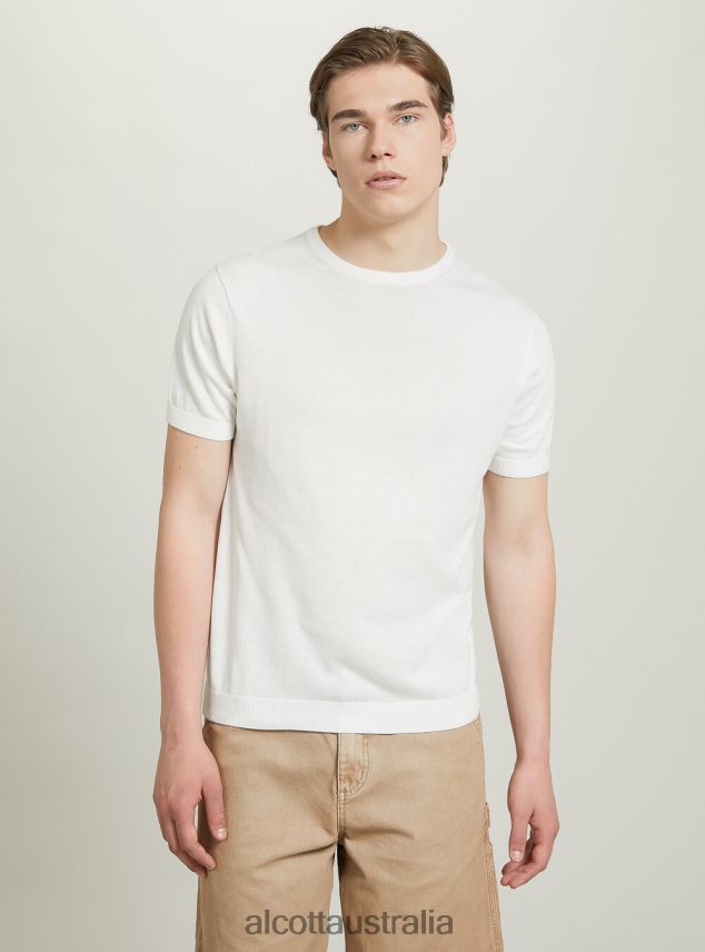 Short-Sleeved Cotton Pullover Men 2TH442630 BK1 BLACK Alcott Clothing