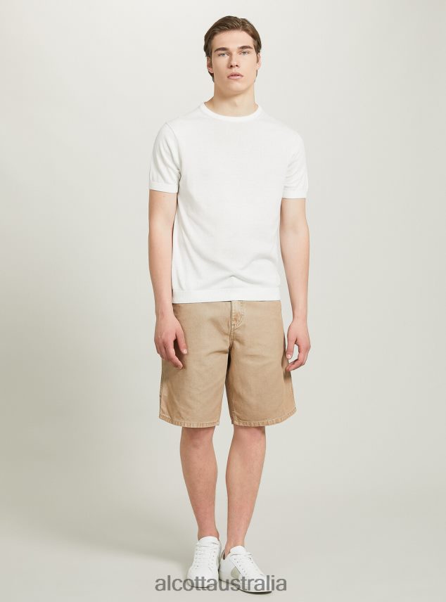 Short-Sleeved Cotton Pullover Men 2TH442630 BK1 BLACK Alcott Clothing