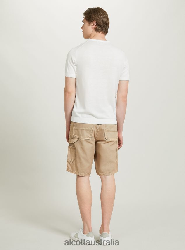 Short-Sleeved Cotton Pullover Men 2TH442630 BK1 BLACK Alcott Clothing