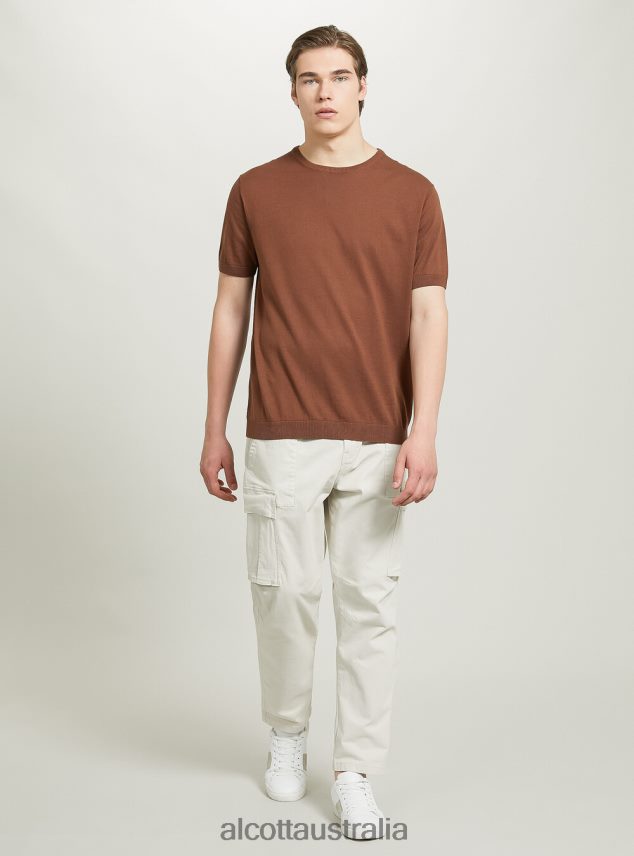 Short-Sleeved Cotton Pullover Men 2TH442802 BK1 BLACK Alcott Clothing