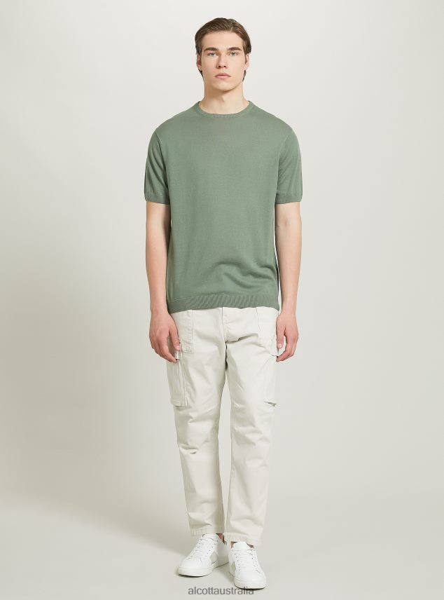 Short-Sleeved Cotton Pullover Men 2TH442804 BK1 BLACK Alcott Clothing