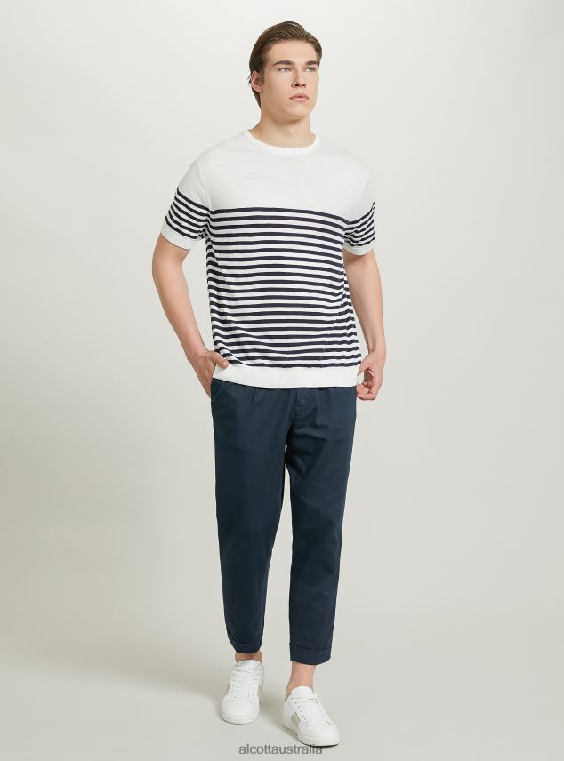 Short-Sleeved Cotton Pullover Men 2TH442870 BK1 BLACK Alcott Clothing