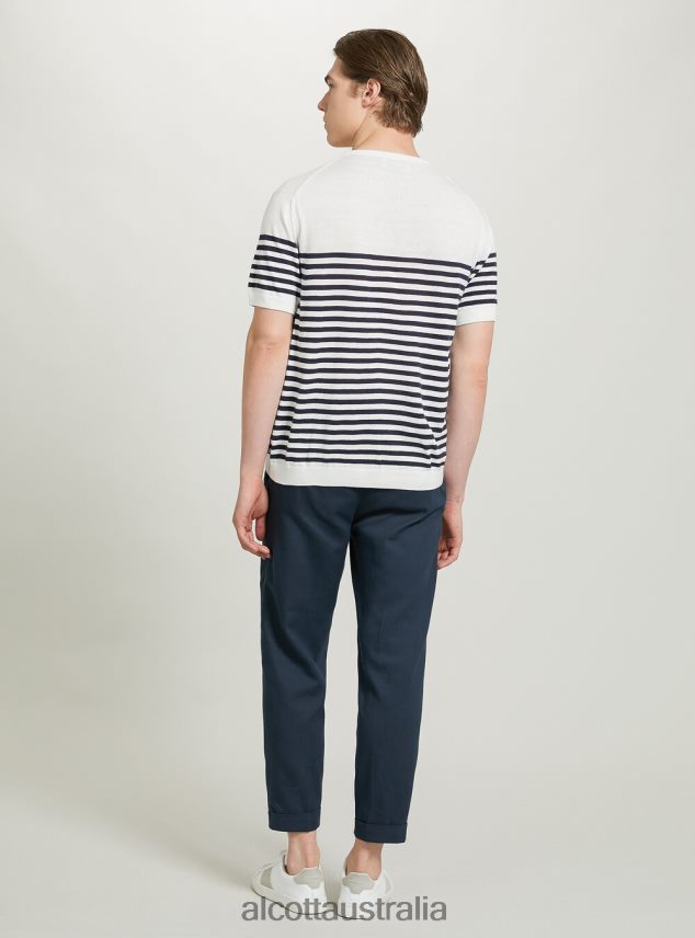 Short-Sleeved Cotton Pullover Men 2TH442870 BK1 BLACK Alcott Clothing