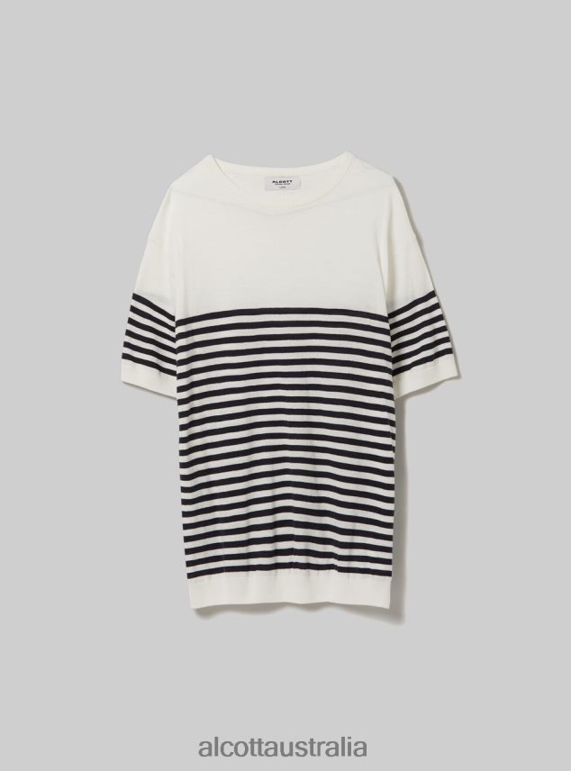 Short-Sleeved Cotton Pullover Men 2TH442870 BK1 BLACK Alcott Clothing