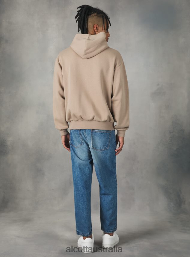 Boxy Fit Hooded Sweatshirt Men 2TH4421165 SA2 SAND MEDIUM Alcott Clothing