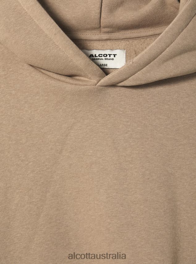 Boxy Fit Hooded Sweatshirt Men 2TH4421165 SA2 SAND MEDIUM Alcott Clothing