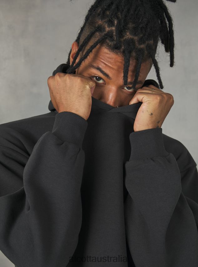 Boxy Fit Hooded Sweatshirt Men 2TH442758 SA2 SAND MEDIUM Alcott Clothing