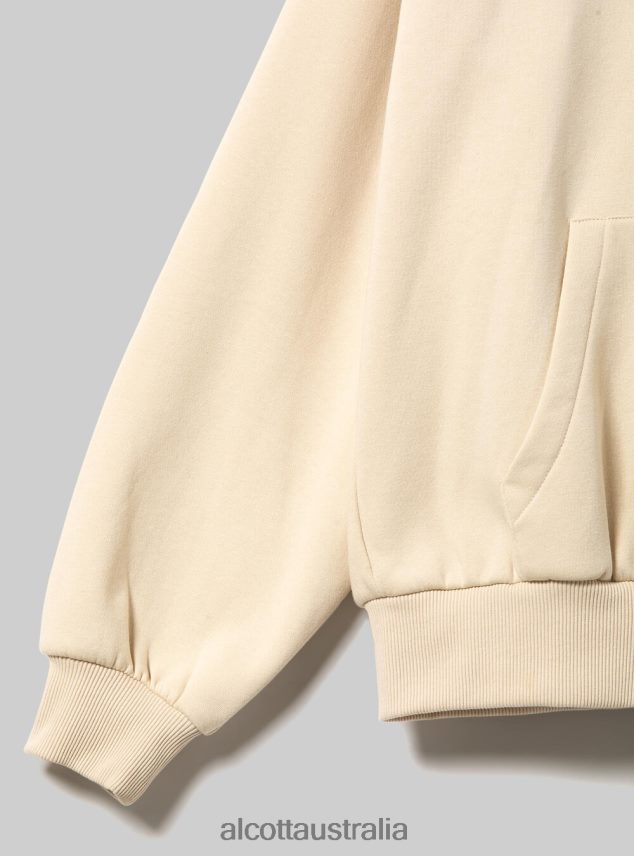 Boxy Fit Hooded Sweatshirt Men 2TH442794 SA2 SAND MEDIUM Alcott Clothing