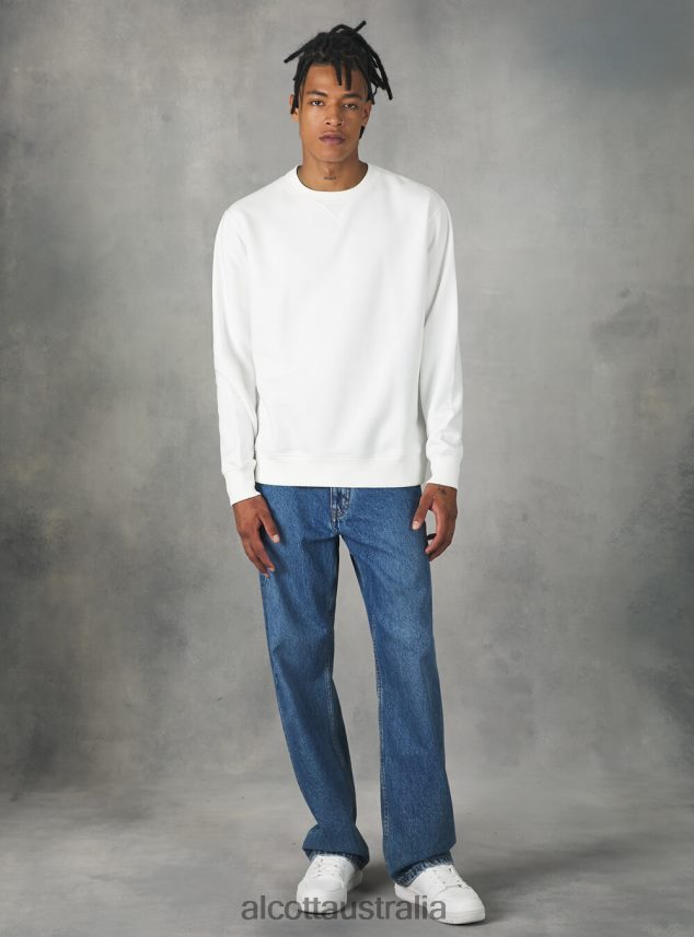 Crew-Neck Sweatshirt Men 2TH442709 WH2 WHITE Alcott Clothing