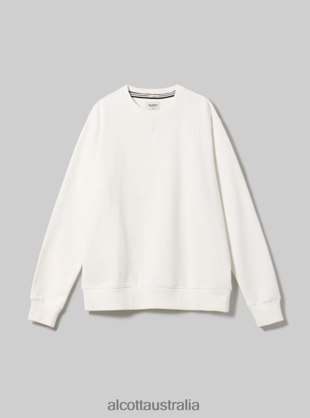 Crew-Neck Sweatshirt Men 2TH442709 WH2 WHITE Alcott Clothing