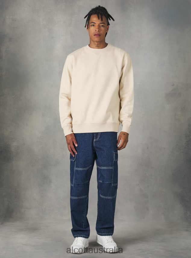 Crew-Neck Sweatshirt Men 2TH442822 WH2 WHITE Alcott Clothing