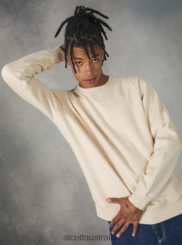 Crew-Neck Sweatshirt Men 2TH442822 WH2 WHITE Alcott Clothing