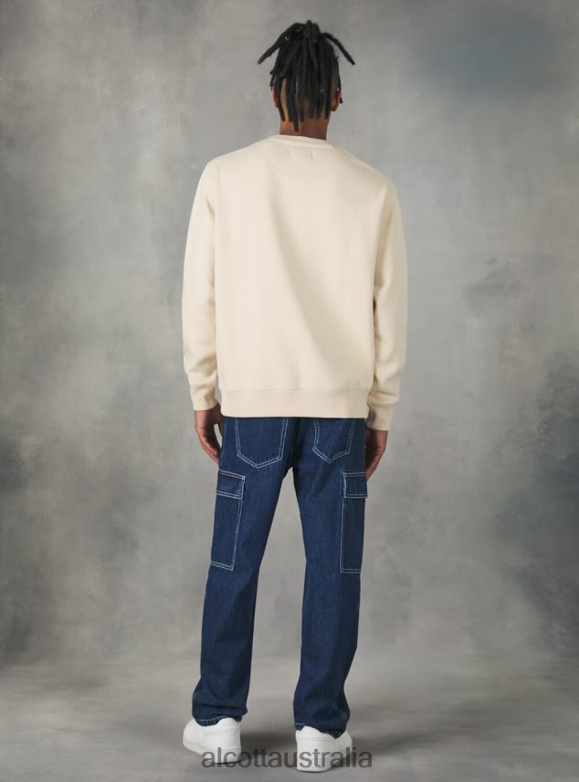 Crew-Neck Sweatshirt Men 2TH442822 WH2 WHITE Alcott Clothing