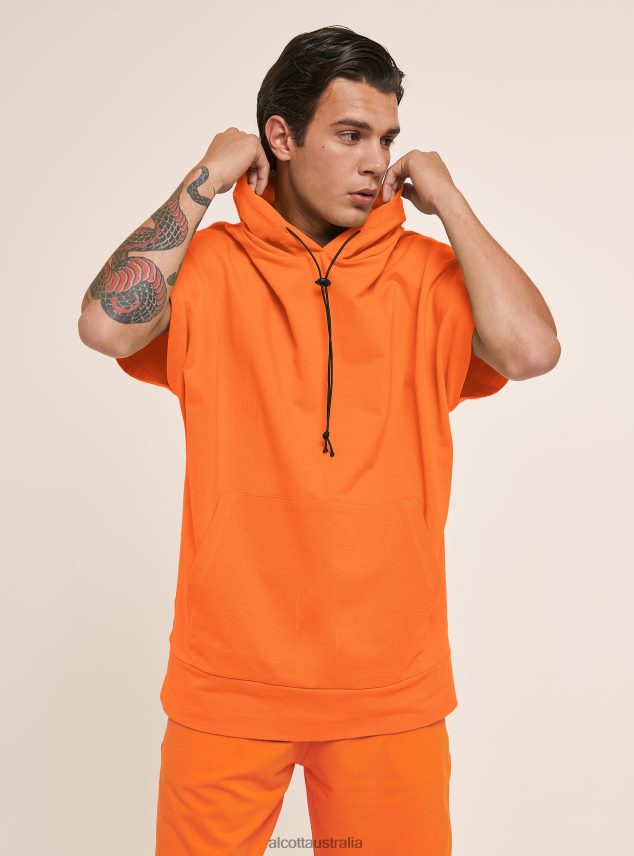 Sleeveless Hooded Sweatshirt Men 2TH442873 OR3 ORANGE LIGHT Alcott Clothing