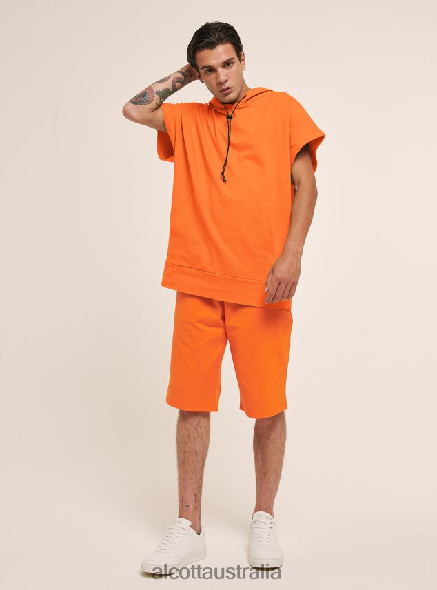 Sleeveless Hooded Sweatshirt Men 2TH442873 OR3 ORANGE LIGHT Alcott Clothing