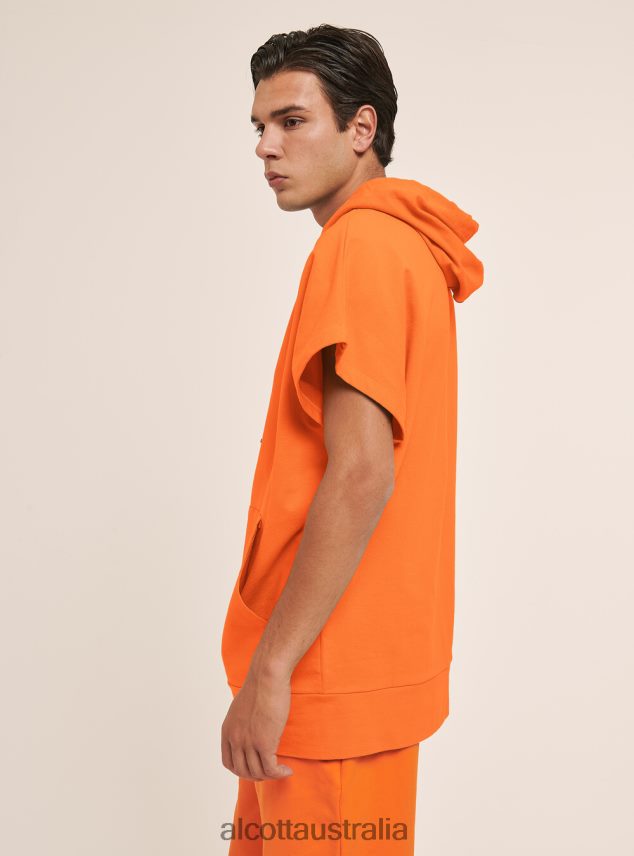 Sleeveless Hooded Sweatshirt Men 2TH442873 OR3 ORANGE LIGHT Alcott Clothing