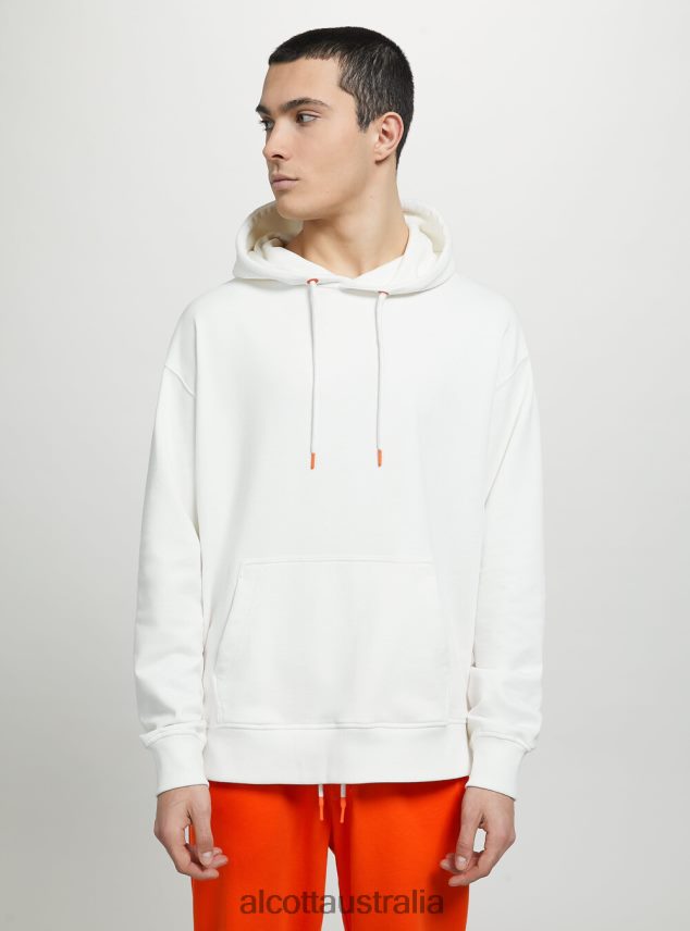 Sweatshirt With Hood And Pouch Pocket Men 2TH442661 WH1 OFF WHITE Alcott Clothing