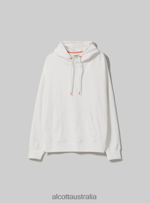 Sweatshirt With Hood And Pouch Pocket Men 2TH442661 WH1 OFF WHITE Alcott Clothing