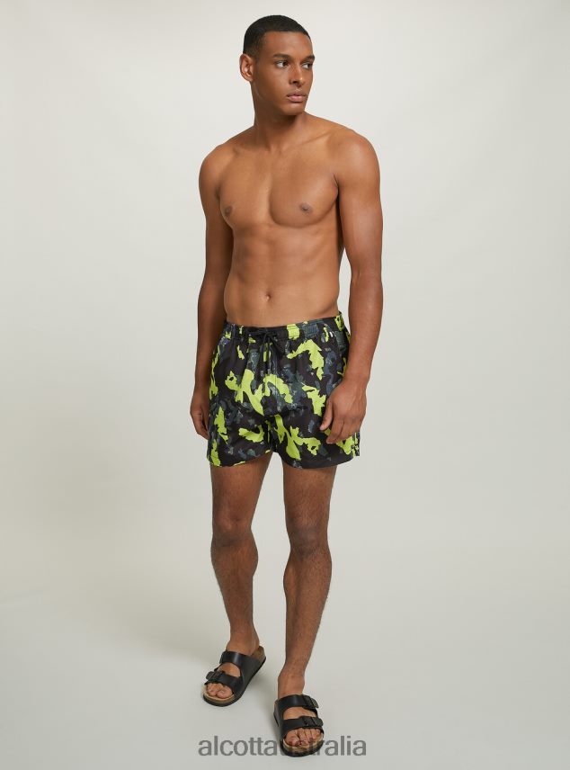 Camouflage Print Swimsuit Men 2TH442629 CAMUFLAGE FLUO Alcott Clothing