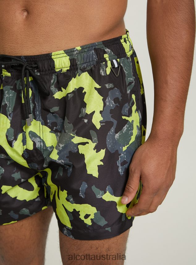 Camouflage Print Swimsuit Men 2TH442629 CAMUFLAGE FLUO Alcott Clothing