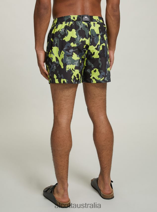 Camouflage Print Swimsuit Men 2TH442629 CAMUFLAGE FLUO Alcott Clothing