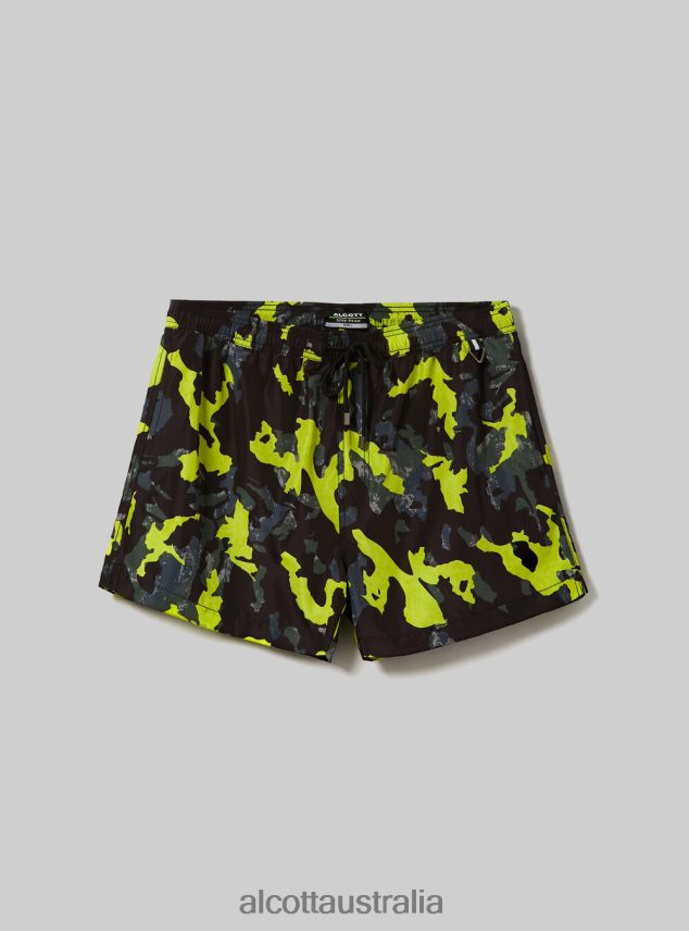 Camouflage Print Swimsuit Men 2TH442629 CAMUFLAGE FLUO Alcott Clothing