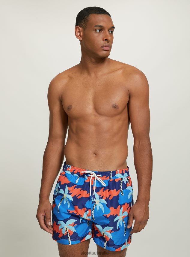 Camouflage Print Swimsuit Men 2TH442876 CAMUFLAGE FLUO Alcott Clothing