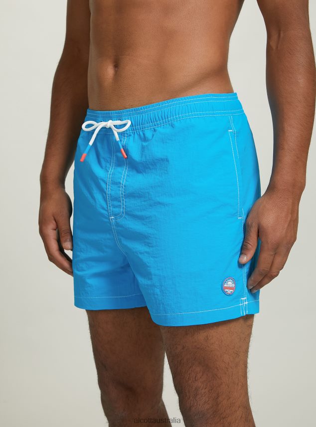 Swimming Costume With Embroidery And Back Pocket Men 2TH442615 FGN3 FLUO LIGHT GREEN Alcott Clothing