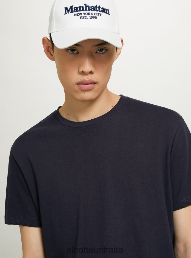 Basic Cotton T-Shirt Men 2TH442679 WHITE Alcott Clothing