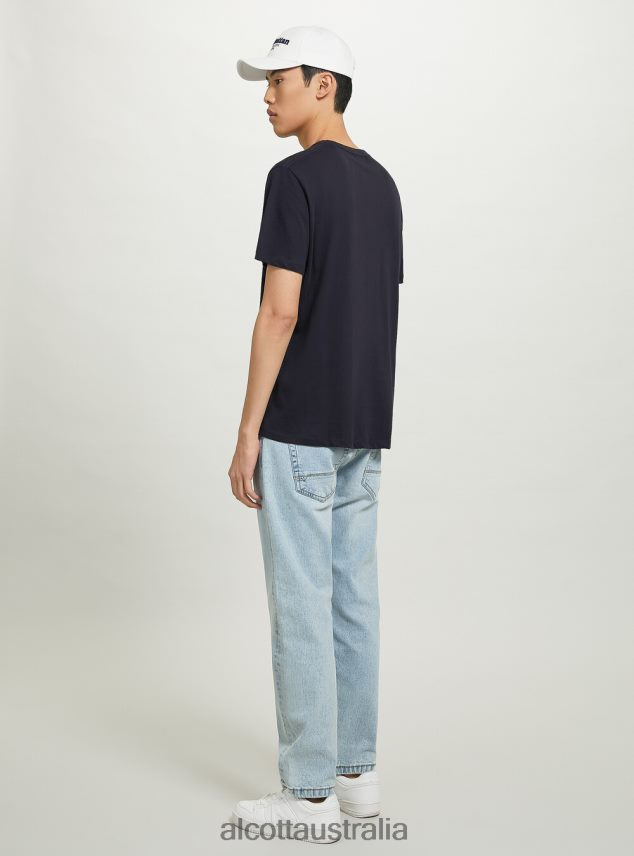 Basic Cotton T-Shirt Men 2TH442679 WHITE Alcott Clothing