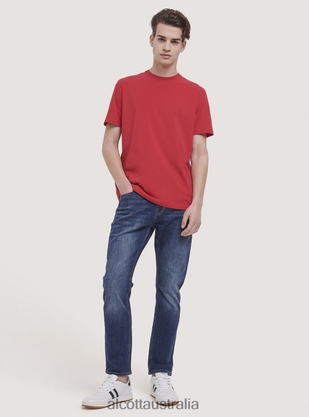 Basic Cotton T-Shirt Men 2TH442781 WHITE Alcott Clothing