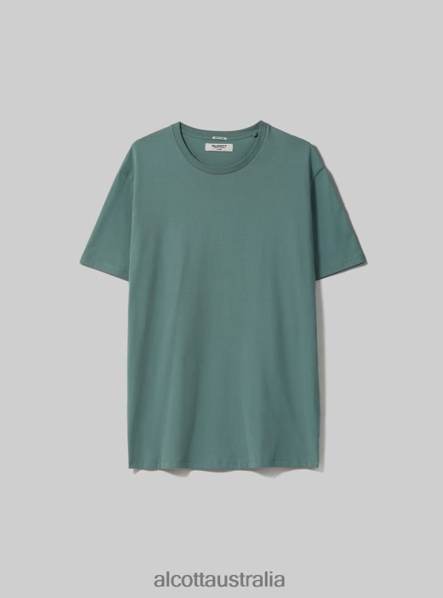 Cotton Crew-Neck T-Shirt Men 2TH4421026 BK1 BLACK Alcott Clothing