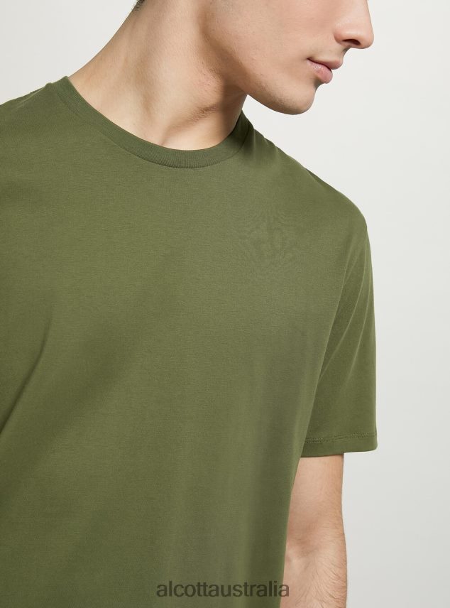 Cotton Crew-Neck T-Shirt Men 2TH4421074 BK1 BLACK Alcott Clothing