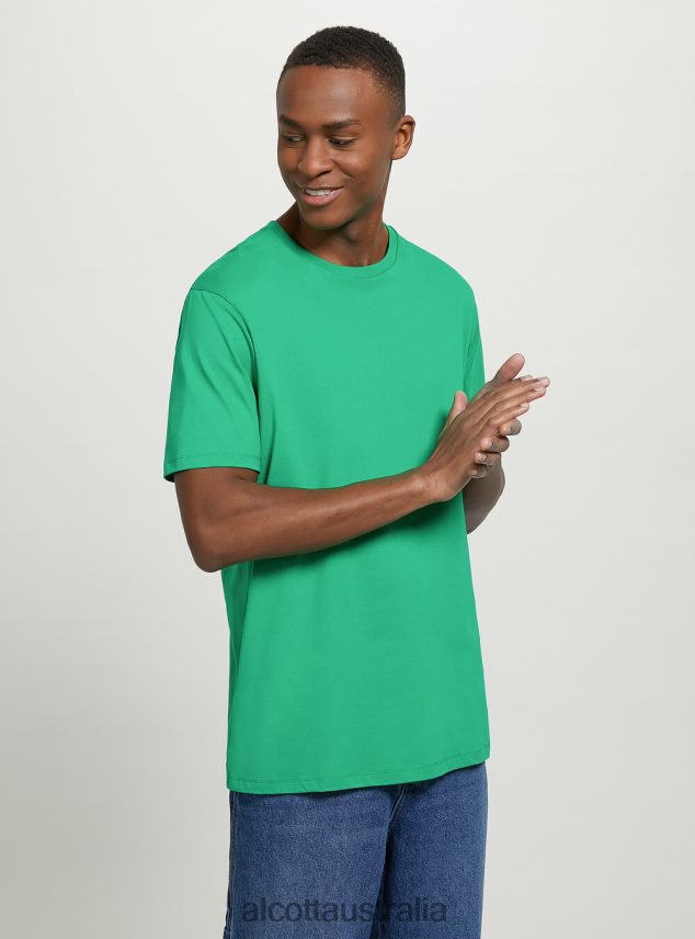 Cotton Crew-Neck T-Shirt Men 2TH4421078 BK1 BLACK Alcott Clothing