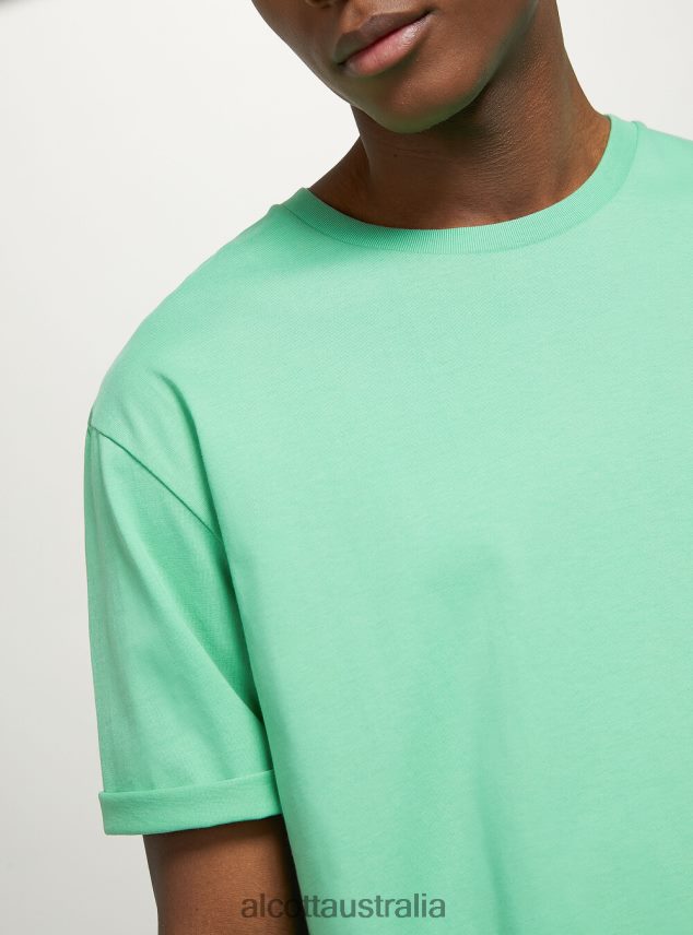 Cotton Crew-Neck T-Shirt Men 2TH4421147 BK1 BLACK Alcott Clothing