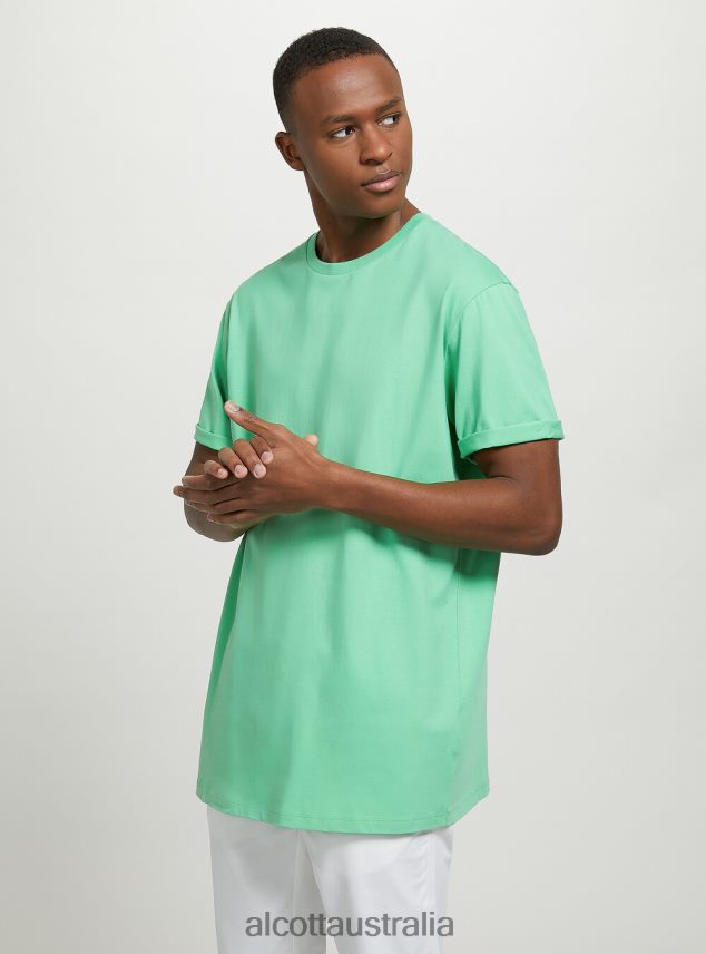 Cotton Crew-Neck T-Shirt Men 2TH4421147 BK1 BLACK Alcott Clothing